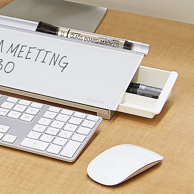 Quartet Glass Dry-Erase Desktop Computer Pad (QRTGDP186)