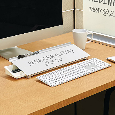 Quartet Glass Dry-Erase Desktop Computer Pad (QRTGDP186)