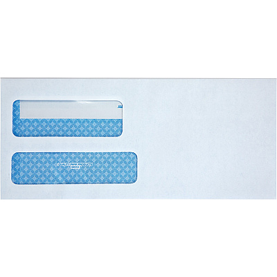 Quality Park No. 9 Double Window Security Tint Envelopes with Self-Seal Closure (QUA24519)