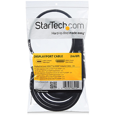StarTech Usb-c To Hdmi Cable - 1m - 4k 30 Hz - Eliminate Clutter By Connecting Your Usb Type-c Computer Directly To An Hdmi Display Without Additional Adapters (CDP2HDMM1MB)
