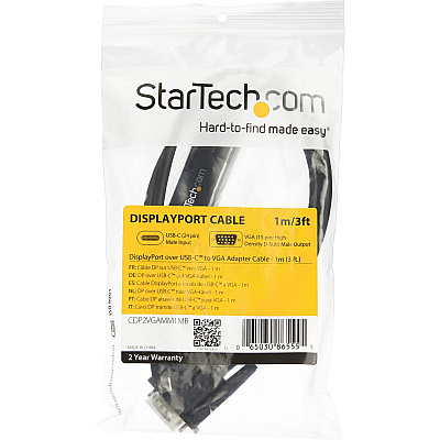 StarTech 3ft Usb C To Vga Cable Video Adapter (CDP2VGAMM1MB)