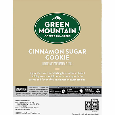 Green Mountain Coffee Roasters K-Cup Cinnamon Sugar Cookie Coffee (GMT79742)