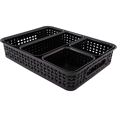 Advantus 5-pack Plastic Weave Bins (AVT37530)