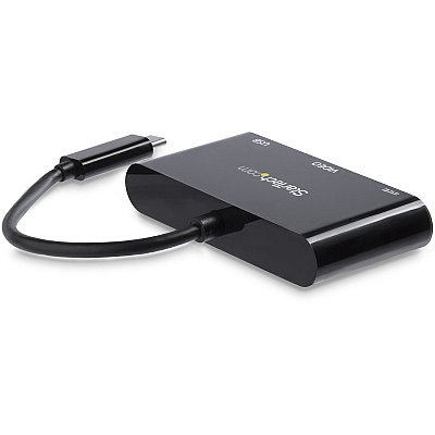 StarTech Usb-c Vga Multiport Adapter - Usb 3.0 Port - 60w Pd - Usb Type-c To Vga - Usb C Laptop Travel Adapter - Usb Type C Adapter With Pd (CDP2VGAUACP)