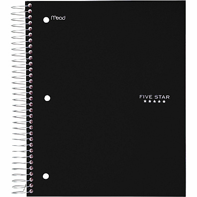 Five Star Wirebound Black 5-subject Notebook (MEA72045)