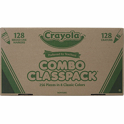Crayola 8-Color Crayons/Markers Combo Classpack (CYO523349)