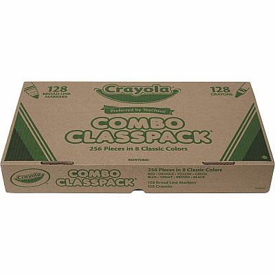 Crayola 8-Color Crayons/Markers Combo Classpack (CYO523349)