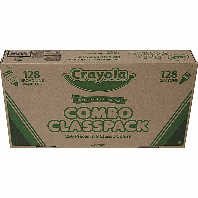 Crayola 8-Color Crayons/Markers Combo Classpack (CYO523349)