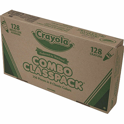 Crayola 8-Color Crayons/Markers Combo Classpack (CYO523349)