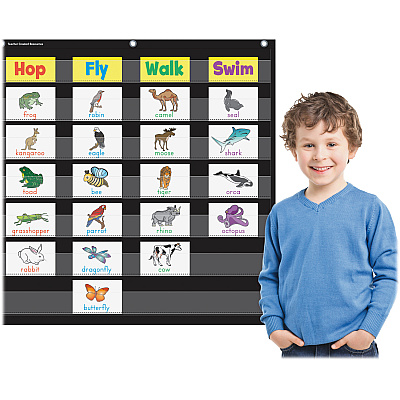 Teacher Created Resources Black 7 Pocket Chart (TCR20740)