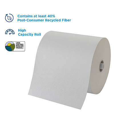 Pacific Blue Ultra High-Capacity Recycled Paper Towel Rolls (GPC26490)
