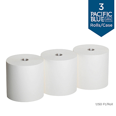Pacific Blue Ultra High-Capacity Recycled Paper Towel Rolls (GPC26491)