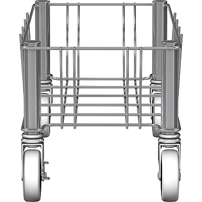 Rubbermaid Commercial 1968468 Slim Jim Stainless Steel Single Dolly for Slim Jim Containers
