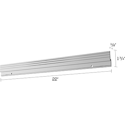 deflecto Mounting Bar for Storage Box, Organizer Canister - Aluminum (DEF22773CR)
