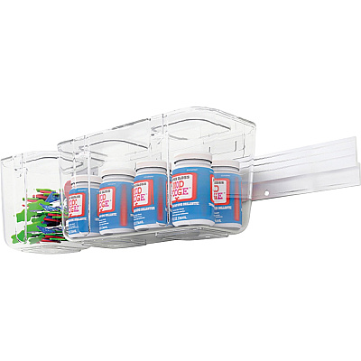 deflecto Mounting Bar for Storage Box, Organizer Canister - Aluminum (DEF22773CR)