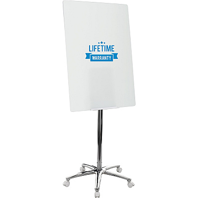 MasterVision Super Value Glass Mobile Easel (BVCGEA4850126)