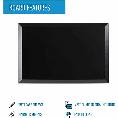 MasterVision Kamashi 4'x3' Black Wet Erase Board (BVCMM14151620)