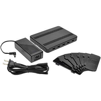 Tripp Lite 5-Port USB Charging Station with Built-In Device Storage, 12V 4A (48W) USB Charger Output (U280005ST)