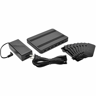 Eaton Tripp Lite Series 7-Port USB Charging Station with Quick Charge 3.0, USB-C Port, Device Storage, 5V 4A (60W) USB Charge Output (U280007CQCST)