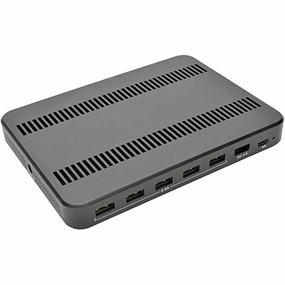 Eaton Tripp Lite Series 7-Port USB Charging Station with Quick Charge 3.0, USB-C Port, Device Storage, 5V 4A (60W) USB Charge Output (U280007CQCST)