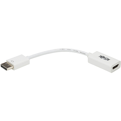 Tripp Lite DisplayPort to HDMI Active Adapter Video Converter (M/F), 4K 60 Hz, DP 1.2, HDCP 2.2, 6 in. (P13606NH2V2)