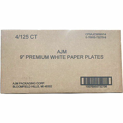 AJM Packaging Packaging Packaging AJM Packaging Packaging 9" Dinnerware Paper Plates (AJMCP9AJCWWH1CT)