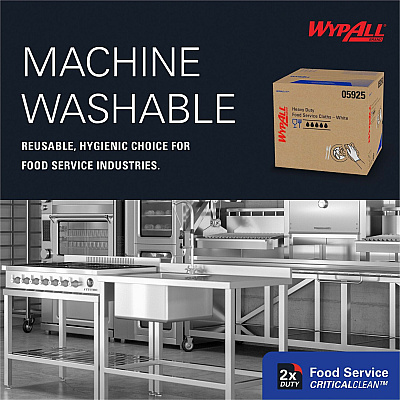 Wypall CriticalClean Heavy Duty Foodservice Cloths (KCC05925)