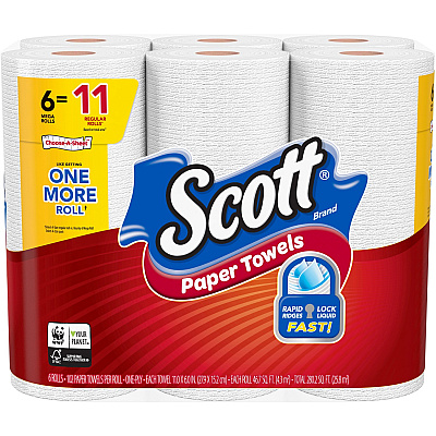 Scott Choose-A-Sheet Paper Towels - Mega Rolls (KCC16447)