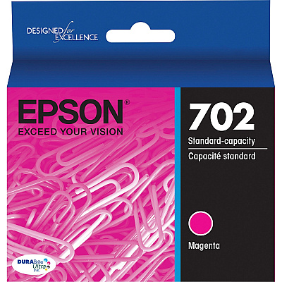 Epson DURABrite Ultra T702 Original Standard Yield Inkjet Ink Cartridge - Magenta - 1 Each (EPST702320S)