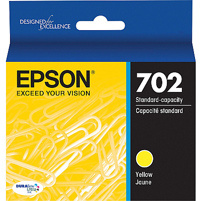 Epson DURABrite Ultra T702 Original Standard Yield Inkjet Ink Cartridge - Yellow - 1 Each (EPST702420S)