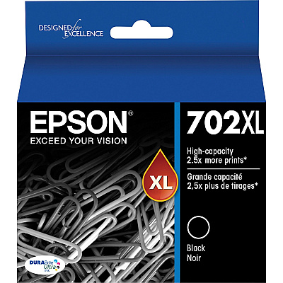 Epson DURABrite Ultra T702XL Original High Yield Inkjet Ink Cartridge - Black - 1 Each (EPST702XL120S)