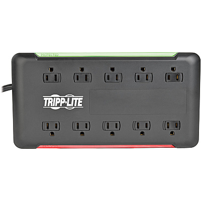 Tripp Lite Protect It! 10-Outlet Surge Protector, 6 ft. Cord, 2880 Joules, Black Housing (TLP1006B)