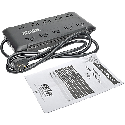 Tripp Lite Protect It! 10-Outlet Surge Protector, 6 ft. Cord, 2880 Joules, Black Housing (TLP1006B)