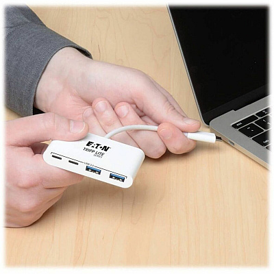 Eaton Tripp Lite Series 4-Port USB-C Hub, USB 3.x (5Gbps), 2x USB-A, 2x USB-C, White (U4600042A2C)