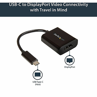 StarTech Usb C To Displayport Adapter 4k - Dp 1.4 (CDP2DP)