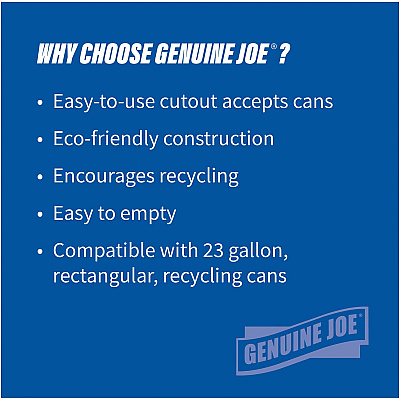 Genuine Joe 23-Gallon Recycling Bin Cutout Lid (GJO98219)
