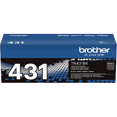 Brother TN431BK Original Standard Yield Laser Toner Cartridge - Black - 1 Each