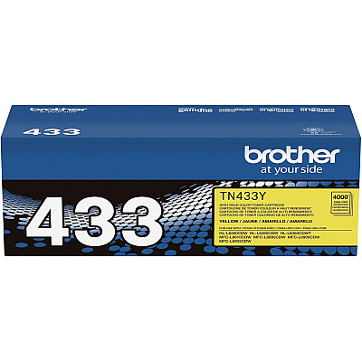 Brother TN433Y Original High Yield Laser Toner Cartridge - Yellow - 1 Each