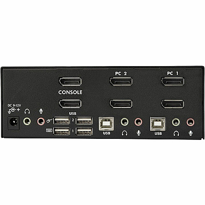 StarTech 2-port Display Port Dual-monitor Kvm Switch - 4k 60hz - Access Two Dual-monitor Computers And Two Shared Usb Peripherals From A Single Workstation (SV231DPDDUA2)