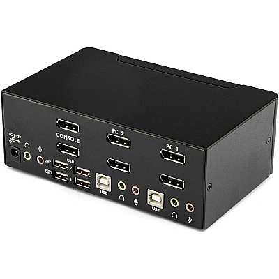 StarTech 2-port Display Port Dual-monitor Kvm Switch - 4k 60hz - Access Two Dual-monitor Computers And Two Shared Usb Peripherals From A Single Workstation (SV231DPDDUA2)