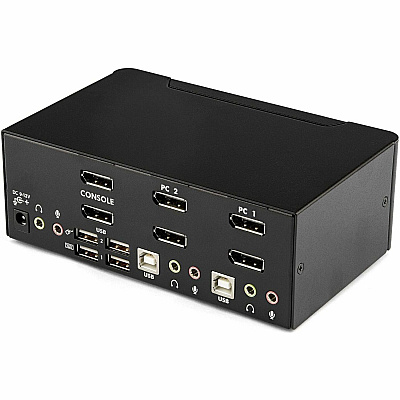 StarTech 2-port Display Port Dual-monitor Kvm Switch - 4k 60hz - Access Two Dual-monitor Computers And Two Shared Usb Peripherals From A Single Workstation (SV231DPDDUA2)