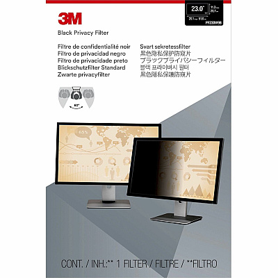 3M Privacy Filter for 23in Monitor, 16:9, PF230W9B