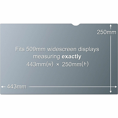 3M Privacy Filter for 20in Monitor, 16:9, PF200W9B