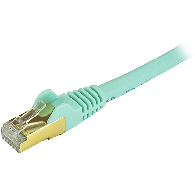 StarTech 20 Ft Cat6a Ethernet Cable - Stp Aqua (C6ASPAT20AQ)