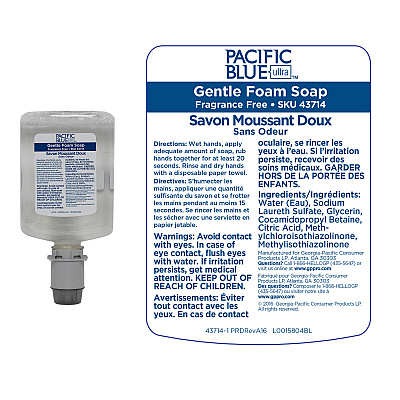 Pacific Blue Ultra Gentle Foam Soap Manual Dispenser Refills (GPC43714)