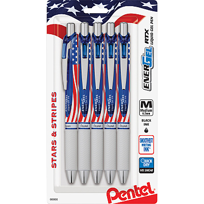 EnerGel EnerGel Stars & Stripes Liquid Gel Pens (PENBL77USABP5A)