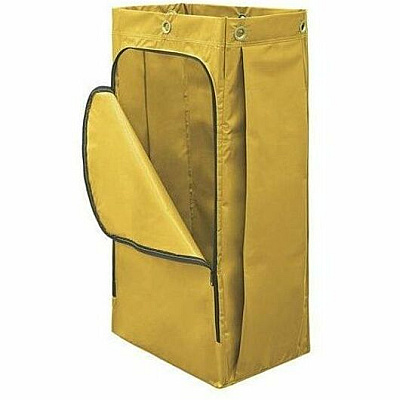 Rubbermaid Commercial 34 Gal Vinyl Bag for High Capacity Janitorial Cleaning Carts, Yellow (RCP1966881)