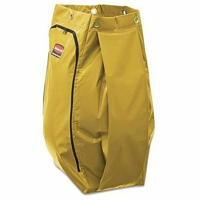 Rubbermaid Commercial 34 Gal Vinyl Bag for High Capacity Janitorial Cleaning Carts, Yellow (RCP1966881)