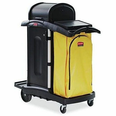 Rubbermaid Commercial 34 Gal Vinyl Bag for High Capacity Janitorial Cleaning Carts, Yellow (RCP1966881)