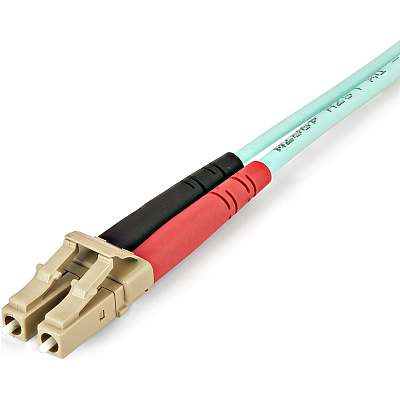 StarTech 1m (3ft) Lc/upc To Lc/upc Om4 Multimode Fiber Optic Cable, 50/125Âµm Lommf/vcsel Zipcord Fiber, 100g, Low Insertion Loss - Lszh Fiber Jumper Cord (450FBLCLC1)